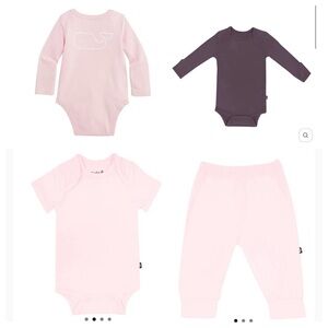 Kyte BABY Pink and Purple Bodysuits Set